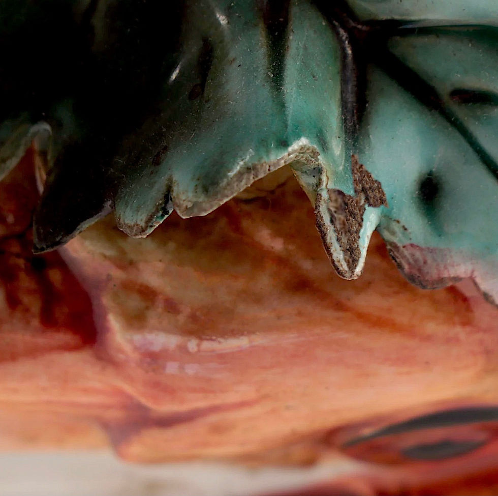 Thumbnail: SOLD: Italian Majolica Faience Fruits of the Sea Centerpiece