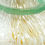 Thumbnail: 1990's Murano Glass Vase in White and Amber With Applied Green Tendril/Leaf
