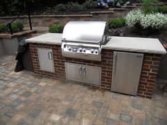 Built-in grill surrround for Fire Magic grill.