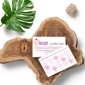 cupcake store loyalty stamp cards