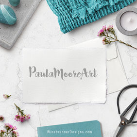 watercolor artist logo design