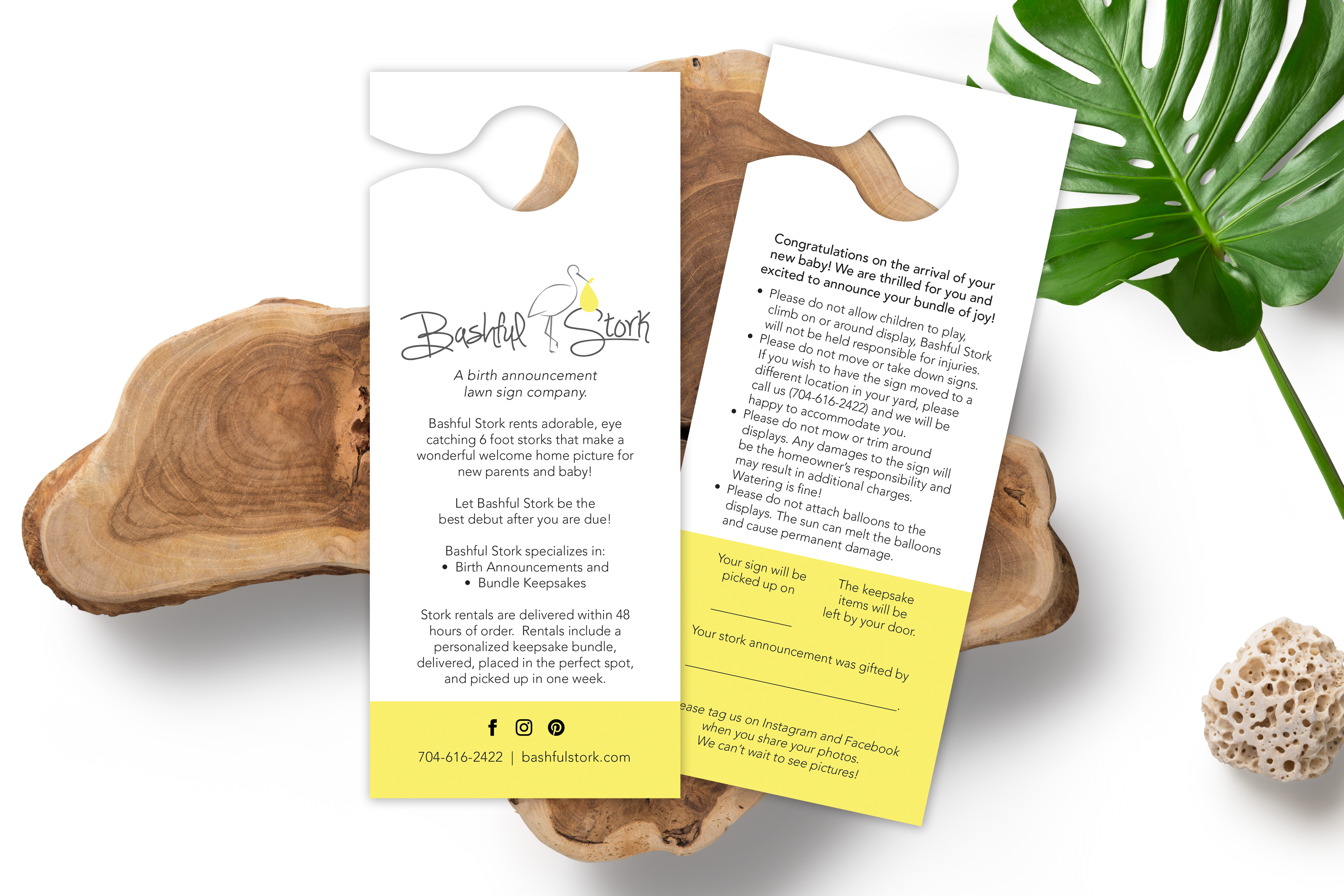 Bashful Stork Door Hanger Design