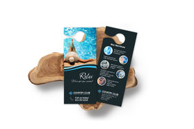 door hanger design for pool company