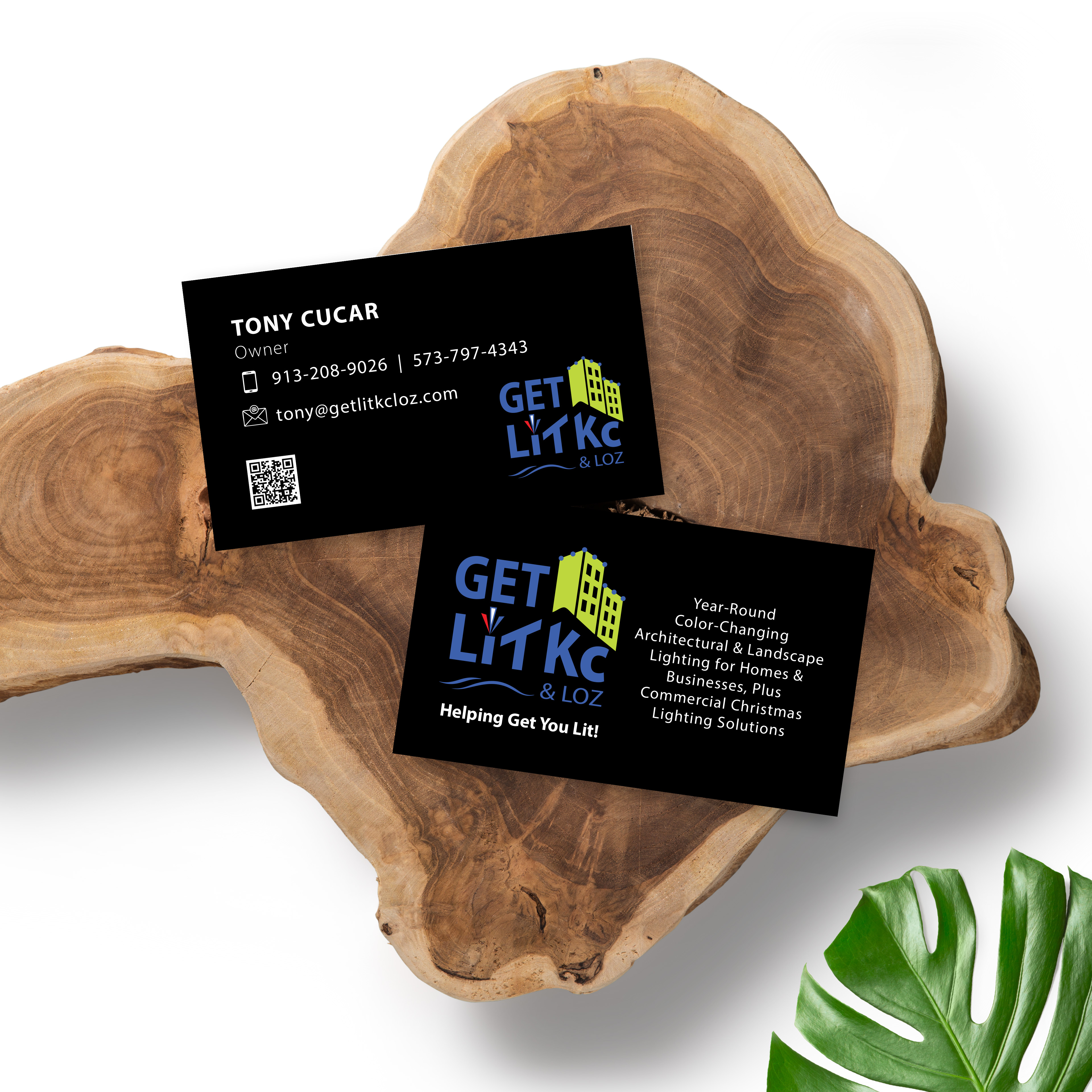 Get Lit KC & LOZ business card design