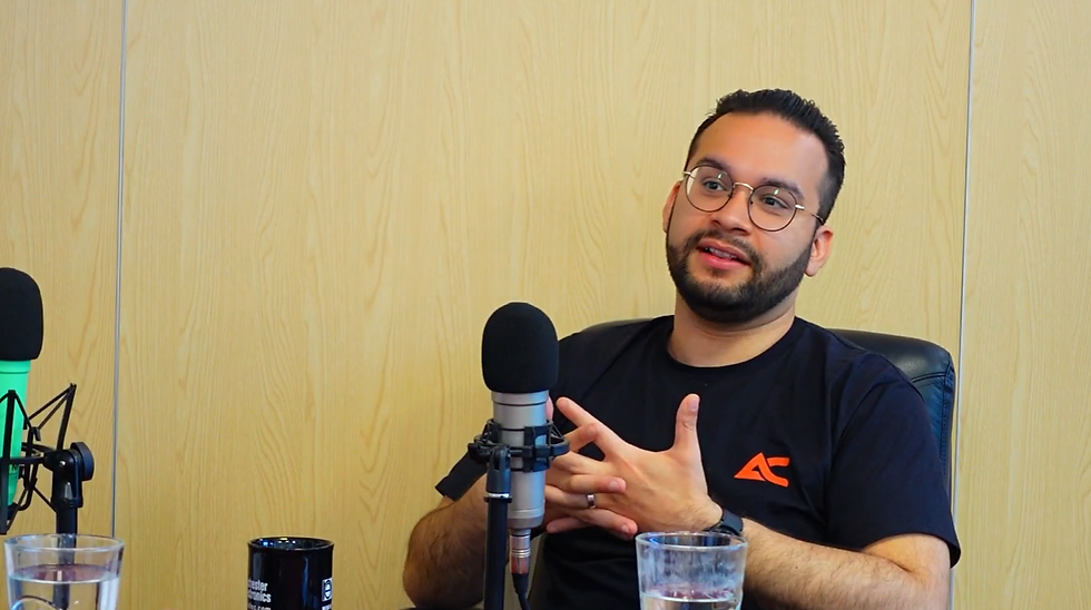 Mohammed Abid Ali discussing sustainable hardware design