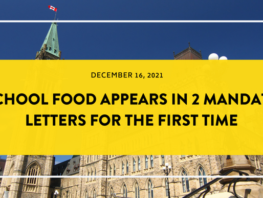 Historic moment for school food in Canada