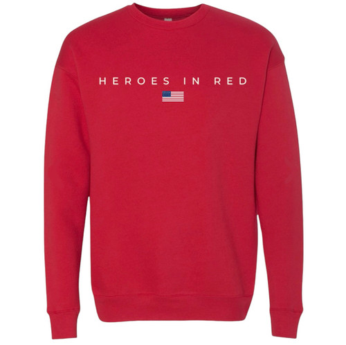 RED STURGEON BAY, WI  HORIZON BURNOUT FLEECE CREW SWEATSHIRT main image 1