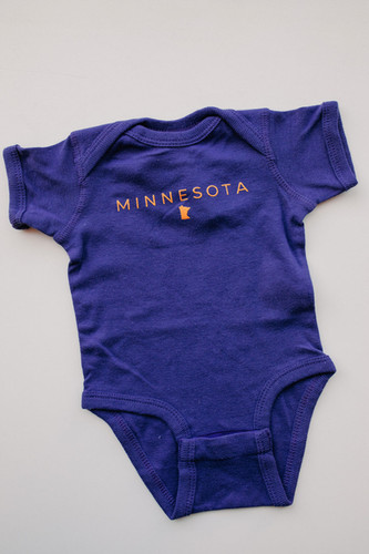 MN Vikings Baby Onesie Bodysuit Made In Minn