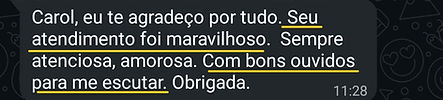 avaliação positiva sobre a clínica e o atendimento