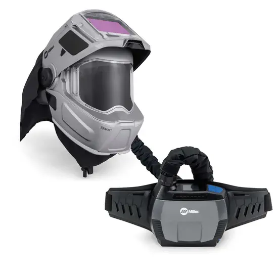 Système respiratoire à purification d’air Miller PAPR II avec casque T94i-R pour soudage et coupe