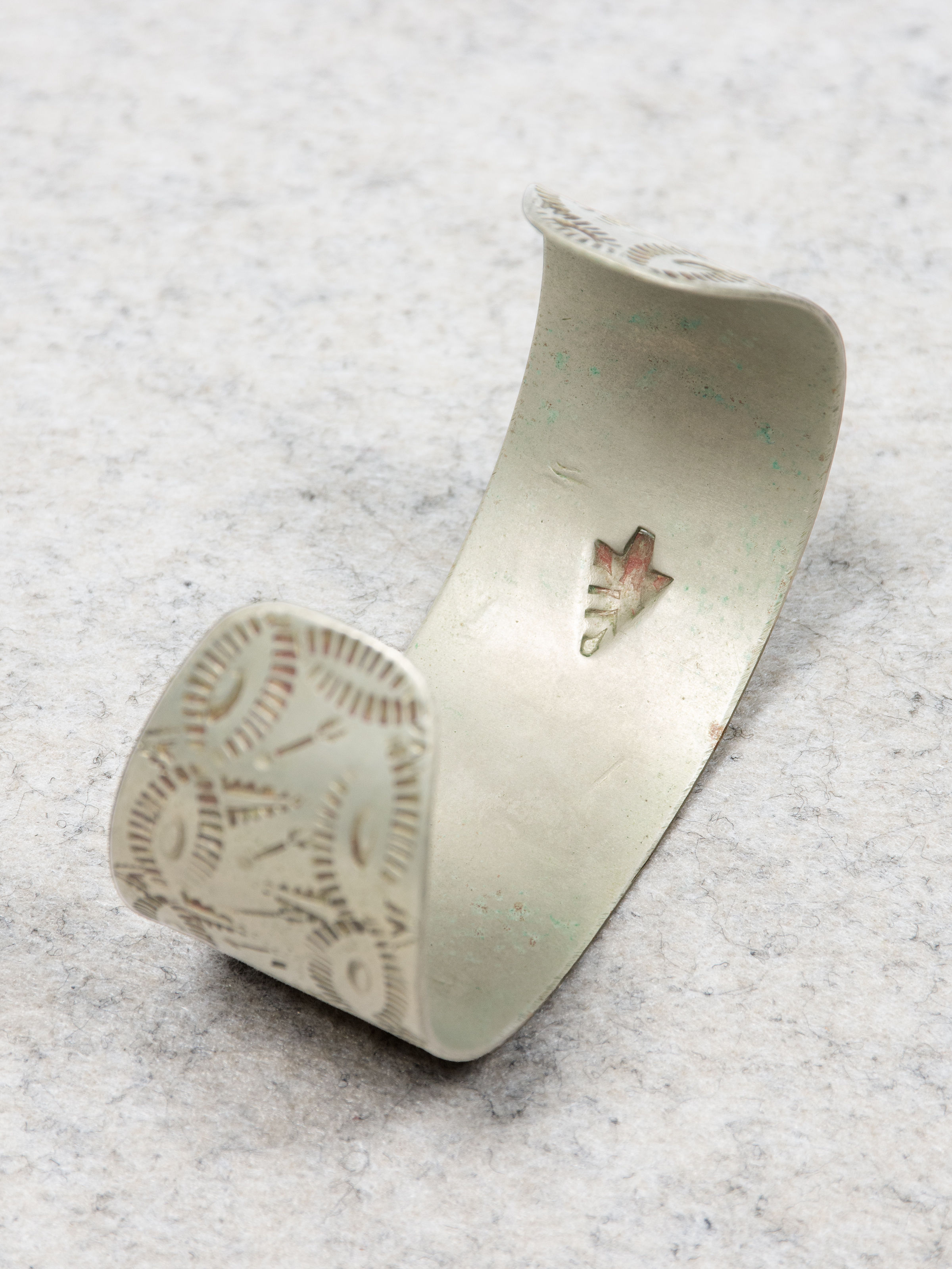 Native Navajo Silver Wide Cuff Bracelet