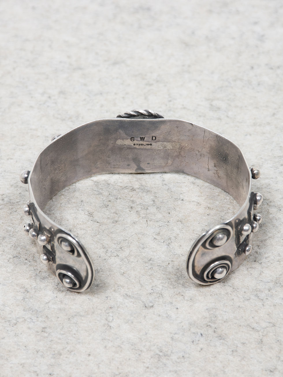 Thumbnail: GWD Sterling Wide Cuff Bracelet