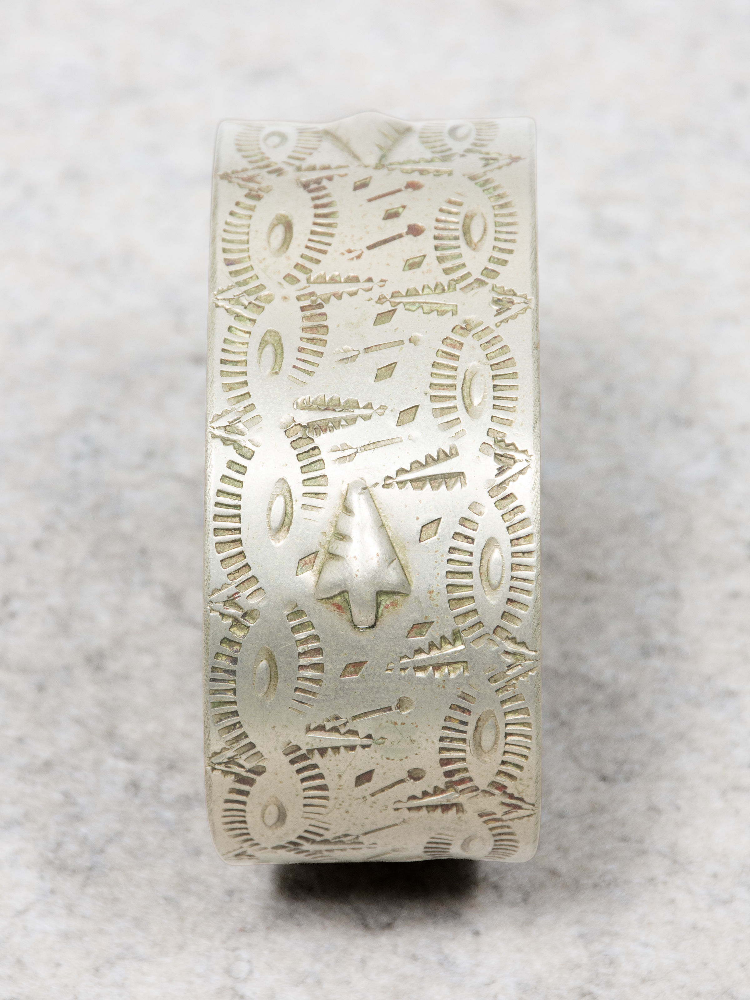 Native Navajo Silver Wide Cuff Bracelet