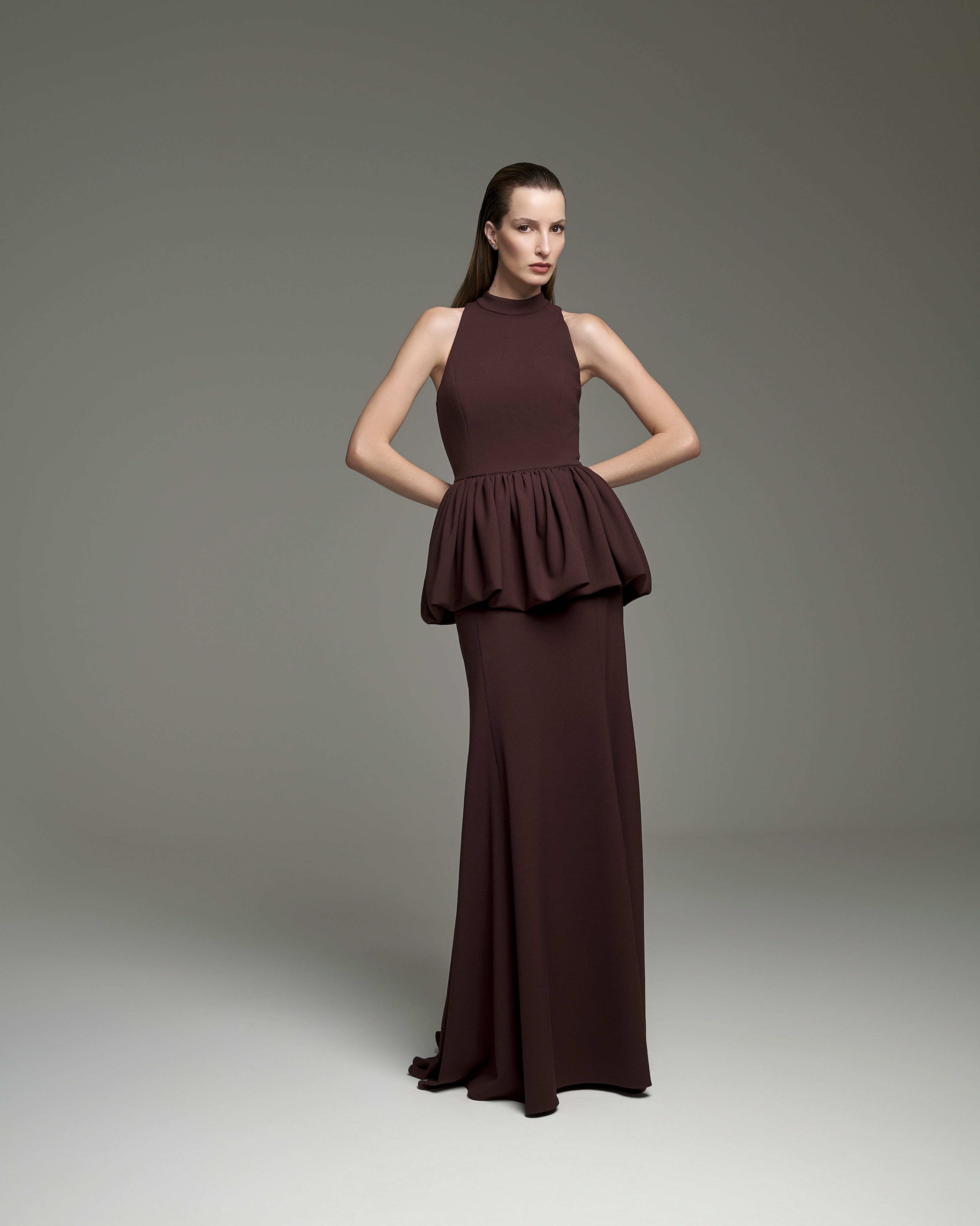 Vestido M.Rodarte 2x1 Halter Peplum Top Removível