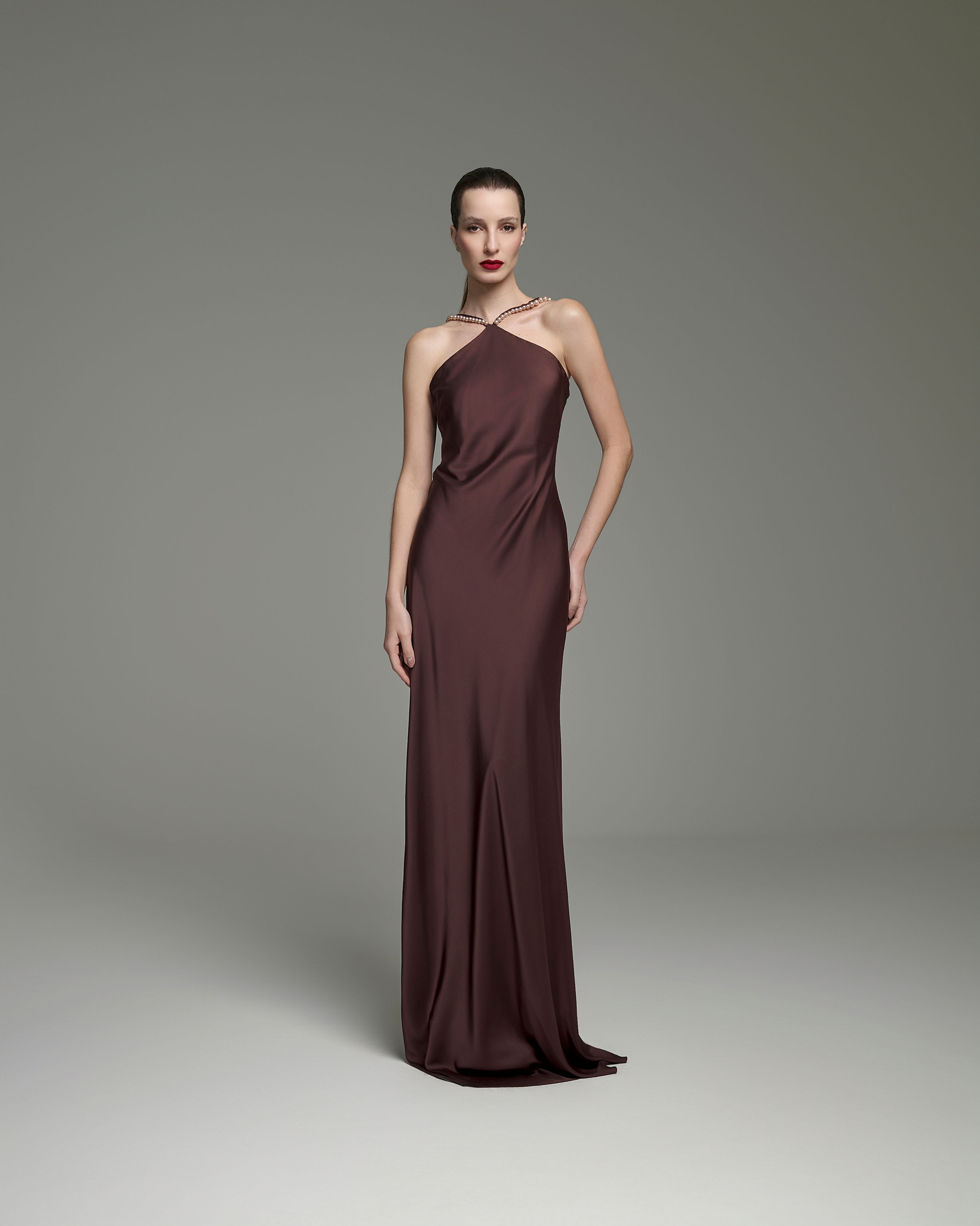 Vestido M.Rodarte Coluna Alças de Pérolas