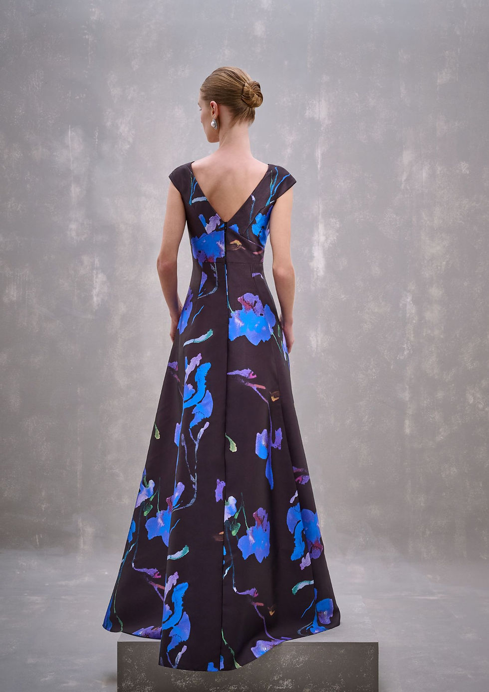 Miniatura: Vestido Marrô Longo Mangas Curtas