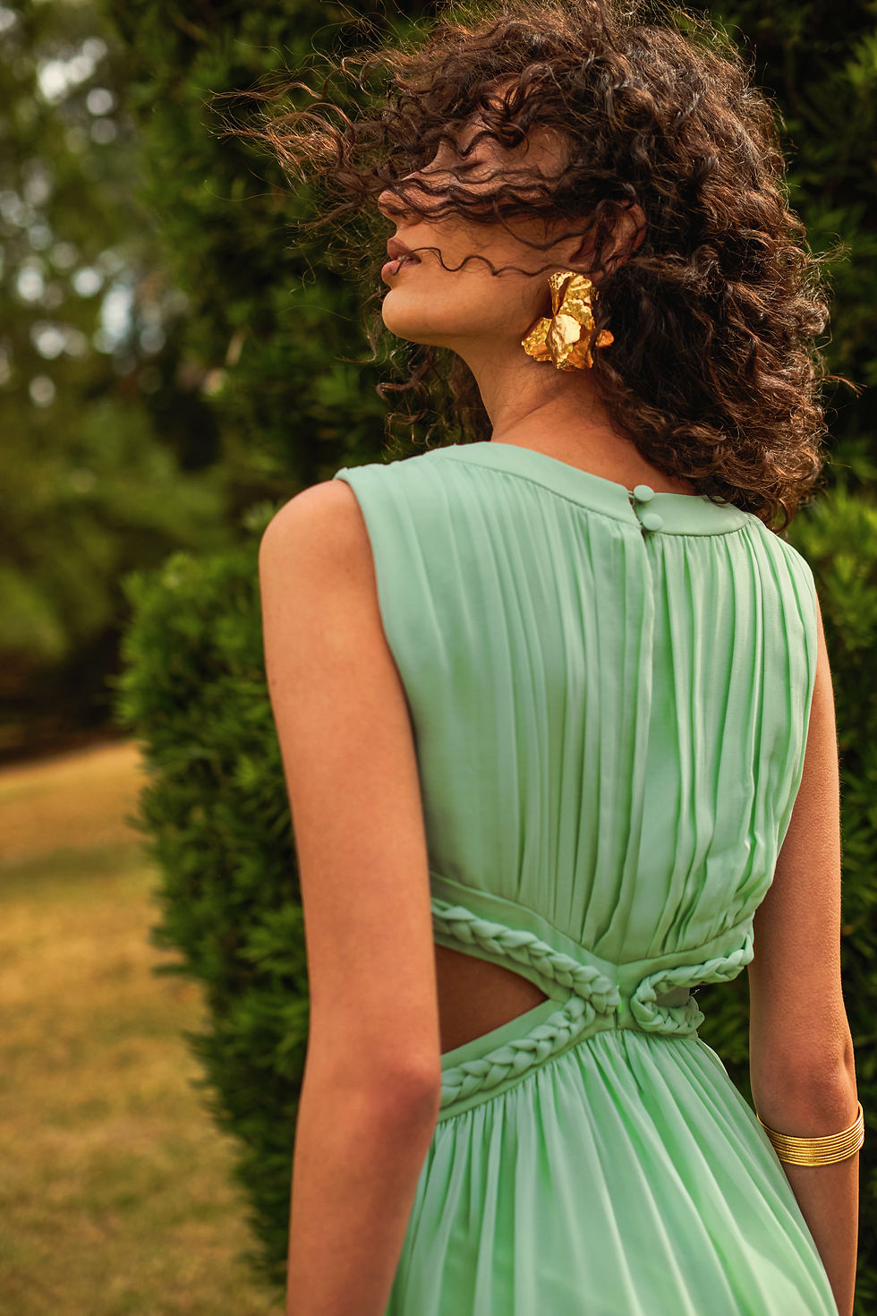 Miniatura: Vestido M.Rodarte Longo Trança Recortes