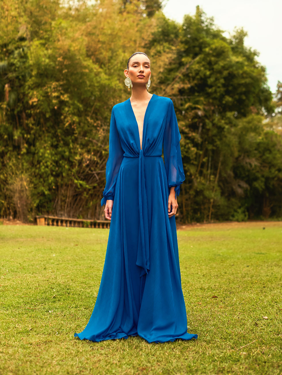 Vestido M.Rodarte Longo Manga Aberta