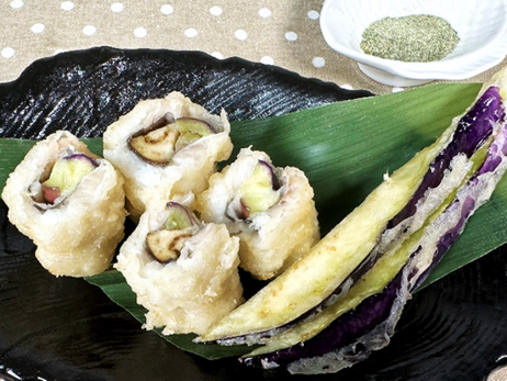 *ハモのふわっとした身質に茄子のとろっとジューシーな味わいが上品な1品です。