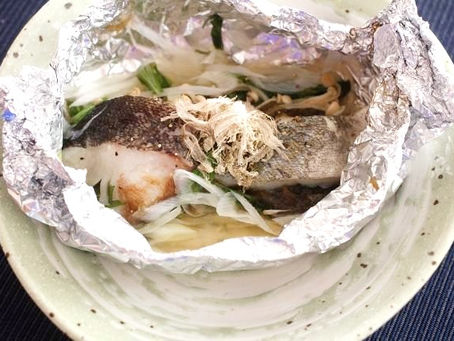 とろろ昆布de鱈のホイル焼き