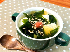 レンジで簡単に腸活スープ☆。