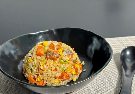 塩紅鮭の炒飯【動画】