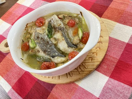 オーブンdeスズキの簡単アクアパッツァ