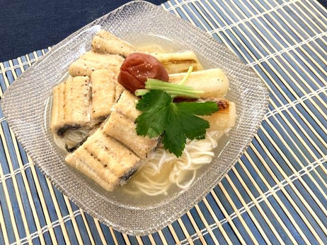鰻の白焼きそうめん