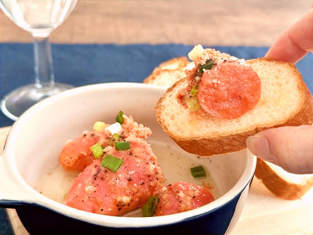 レンジde明太子アヒージョ