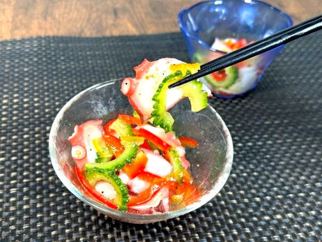 タコとゴーヤのマーマレードマリネ【動画】