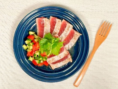 エスニック風 まぐろの黒胡椒焼き【動画】