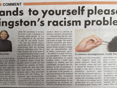 Hands to yourself please! Kingston's racism problem