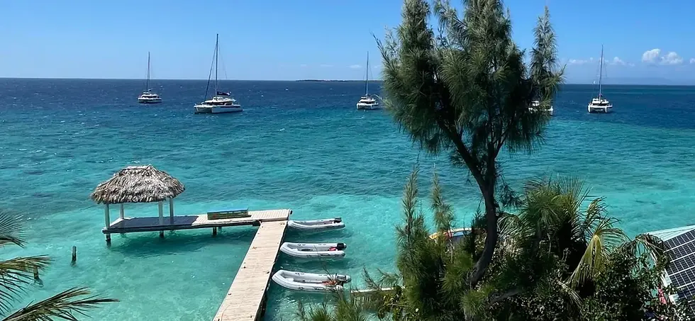 Catamarans at King Leweys Island Resort Placencia Belize