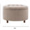 Thumbnail: 28" Large Round Pintucked Storage Ottoman with Lift off lid