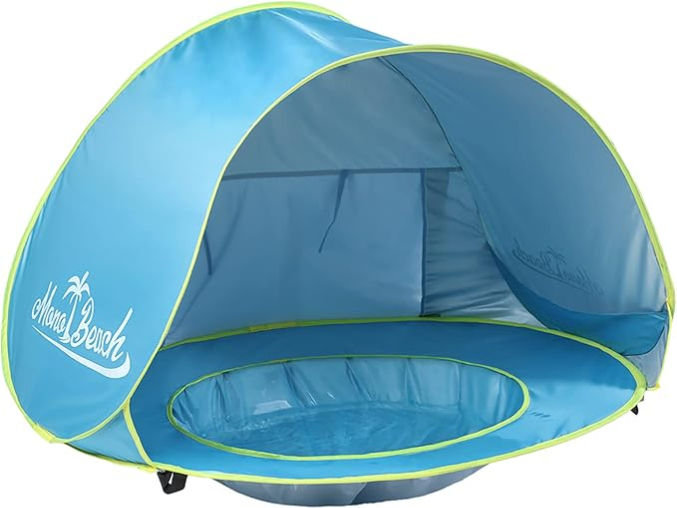 portable baby beach tent with mini pool feature