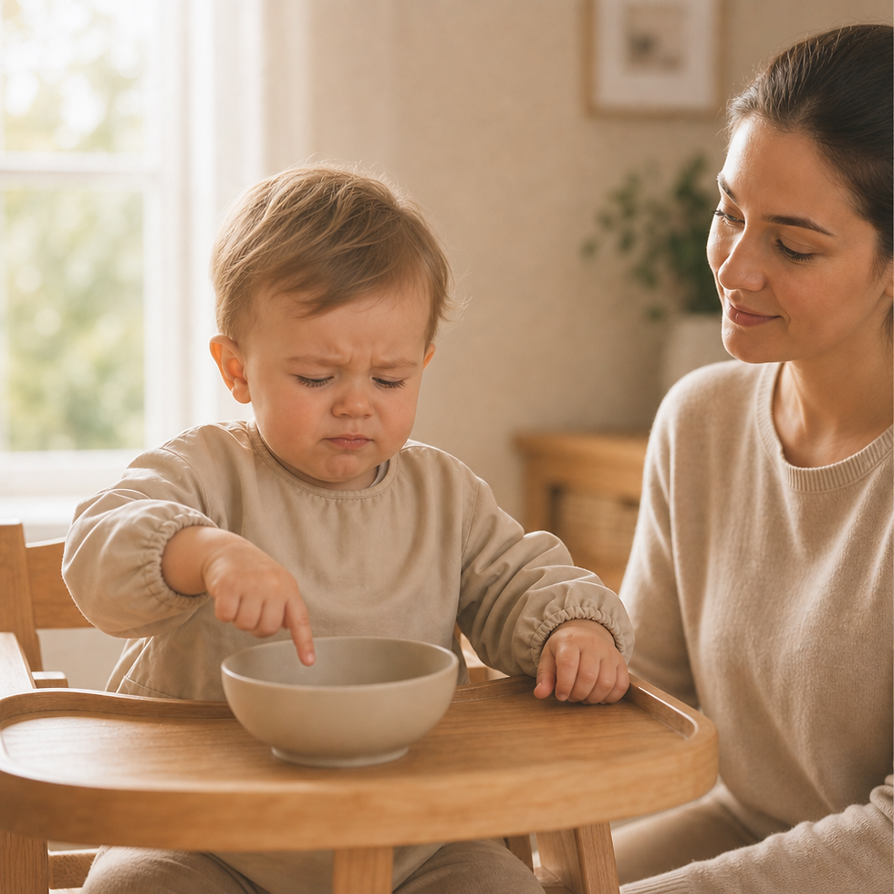 baby showing first signs of frustration