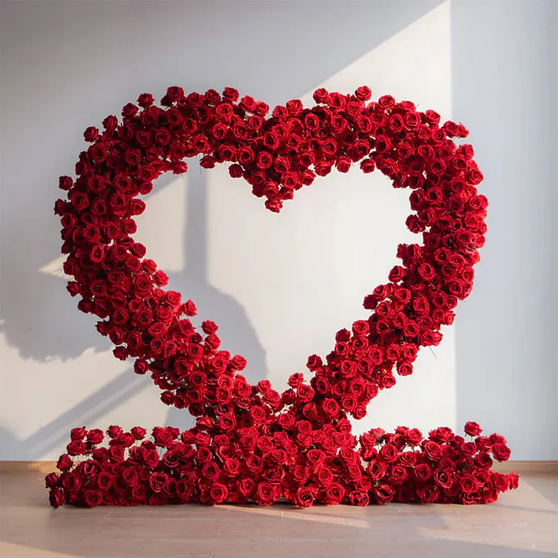 Red Heart Floral Backdrop