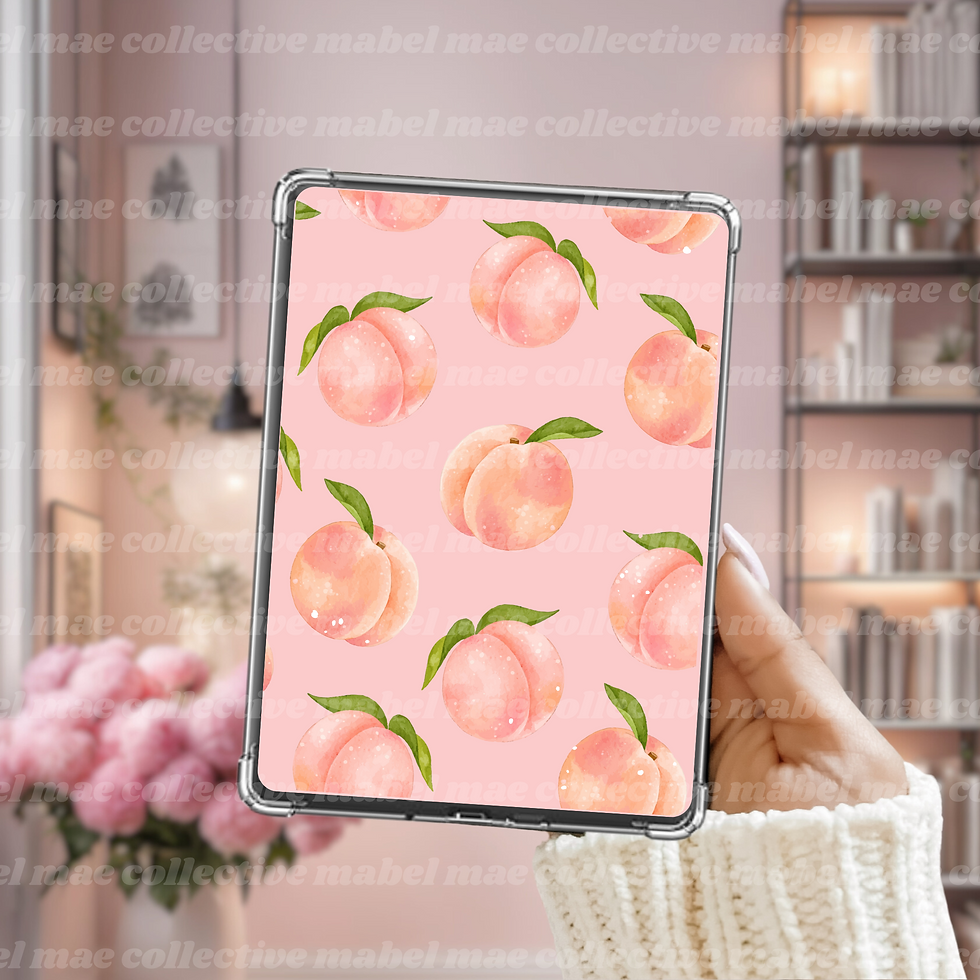 peach pattern kindle case insert - digital download