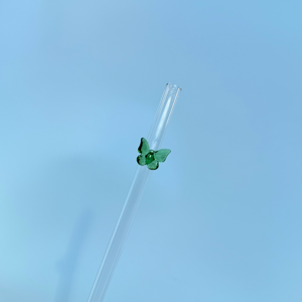 Thumbnail: butterfly glass straw