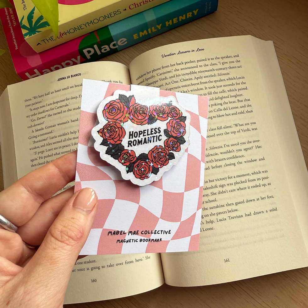hopeless romantic magnetic bookmark