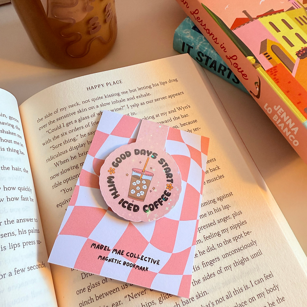 good days start with iced coffee magnetic bookmark