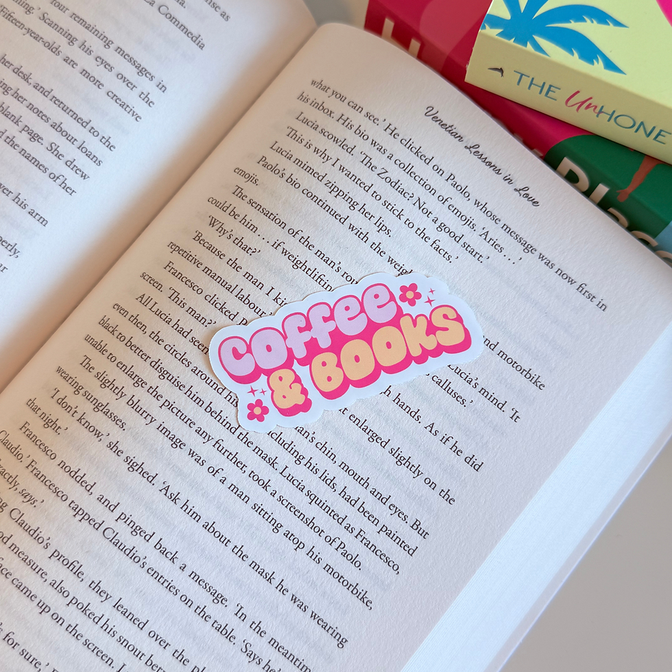 coffee and books sticker