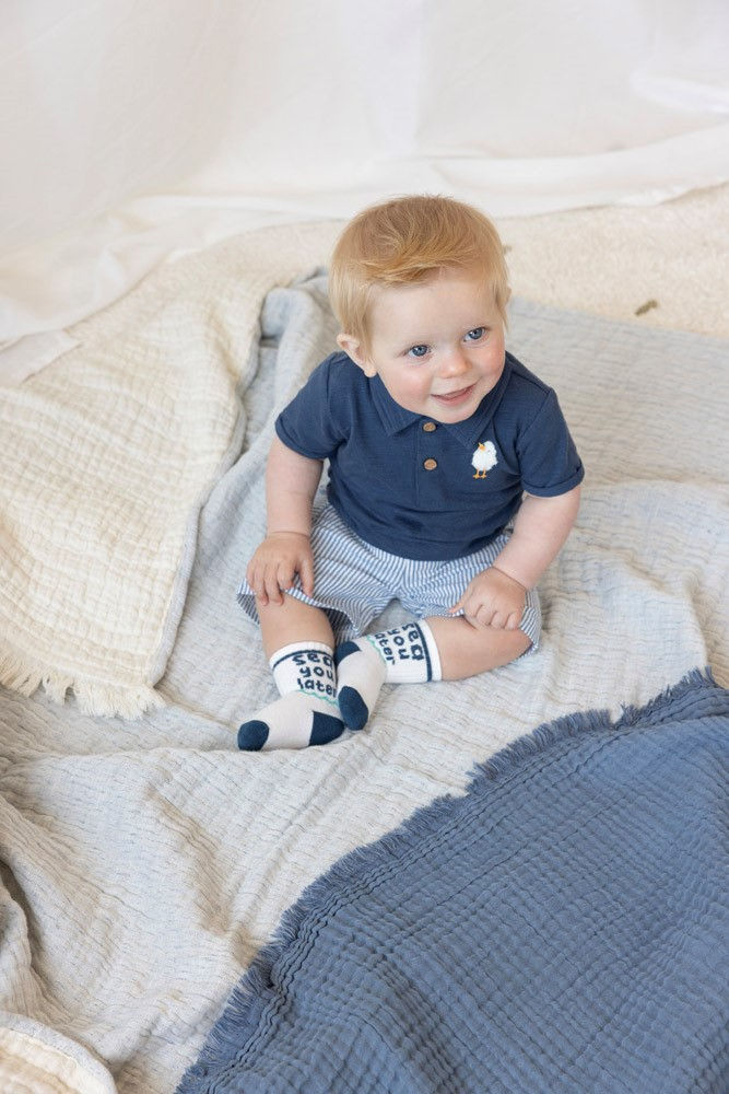 Miniaturbild: Feetje T-Shirt Polo "Seaside Happiness " blau