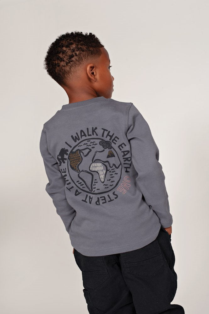 Miniaturbild: Sturdy by Feetje Longshirt "Rock the earth" rauchblau