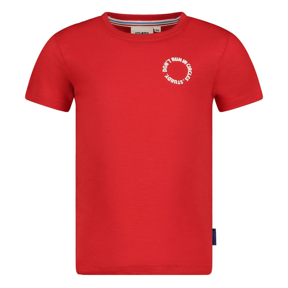Sturdy by Feetje T-Shirt "Run The Day" rot