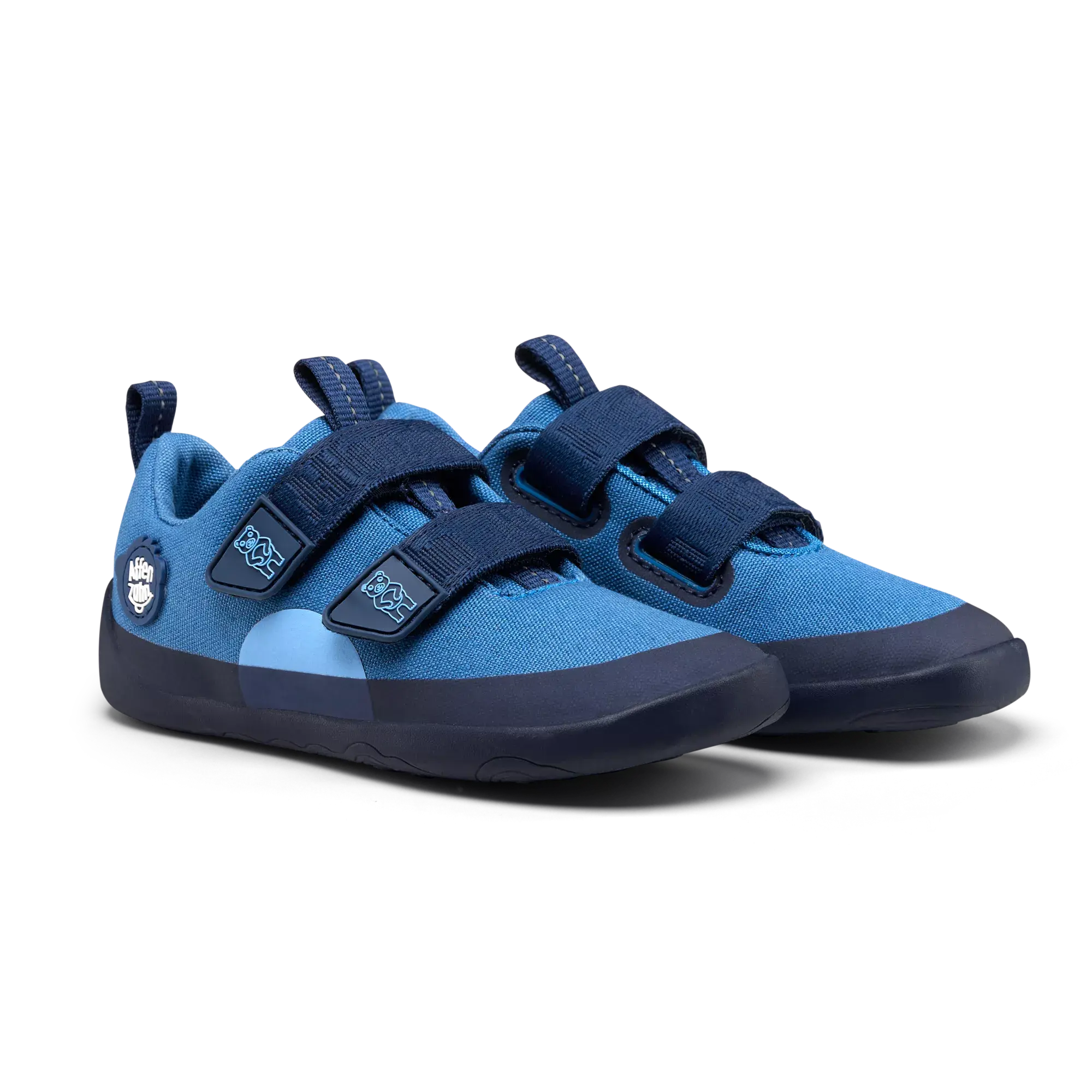 Affenzahn Baumwolle Sneaker Lucky Bär blau