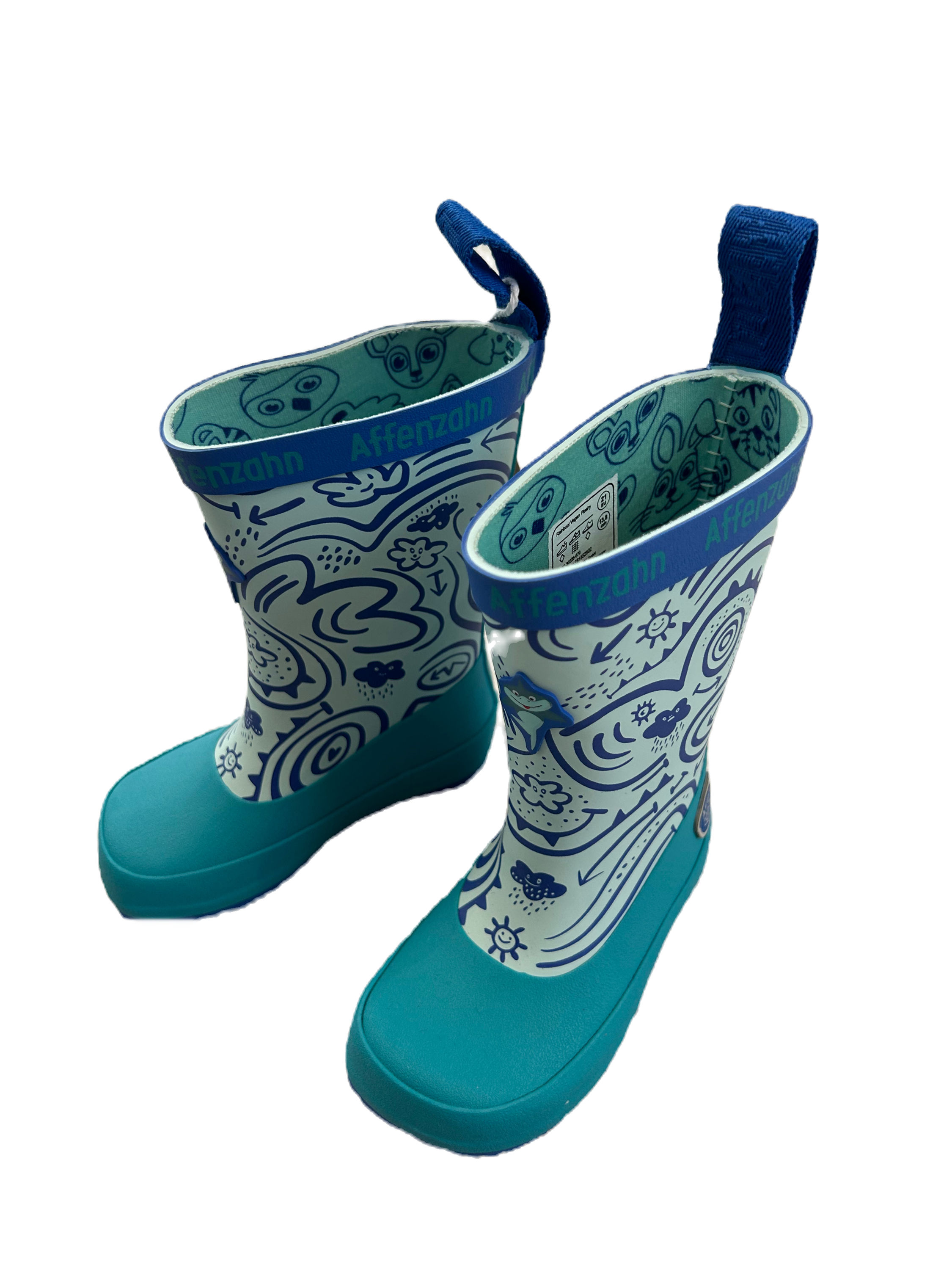 Affenzahn Gummistiefel Hai blau