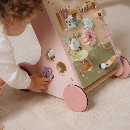 Miniaturbild: Little Dutch Lauflernwagen Holz Fairy Garden rosa