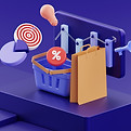 a purple background with a basket of items and a target_edited_edited.jpg