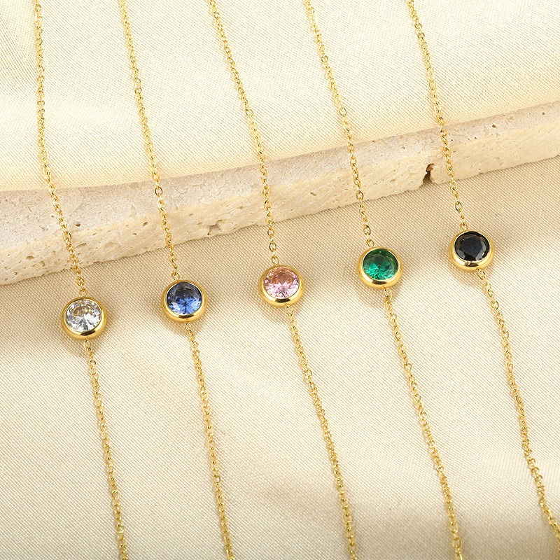 Thumbnail: 18K Gold Seven-Color Zircon Bracelet